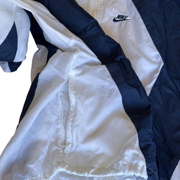 Vintage Nike Jacket Womens Size 3X White Navy Blue 90s Retro Streetwear Athletic - Picture 4 of 6